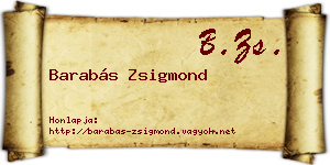 Barabás Zsigmond névjegykártya